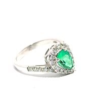 Ring Cianfrone Gioielli Woman in White Gold Smeraldo 1.20 Ct COLORE ZAEM - COLORE ZAEM